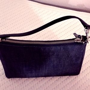 BANANA REPUBLIC Denim and Leather Bag in Navy